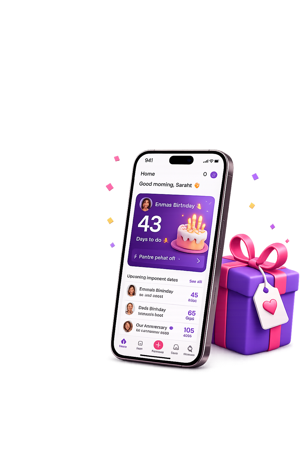 GiftSmart app preview beside a wrapped gift